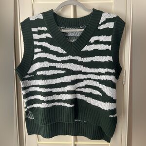 Green Knit Sweater Vest